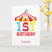 1e verjaardag van de carnaval kaart (Gele Bloem)