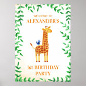 1e verjaardag van de Giraffe van de Stomme van de Poster (Voorkant)