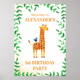1e verjaardag van de Giraffe van de Stomme van de  Poster