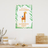 1e verjaardag van de Giraffe van de Stomme van de  Poster (Keuken)