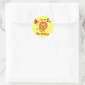 1e verjaardag van de Lion Ronde Sticker (Tas)
