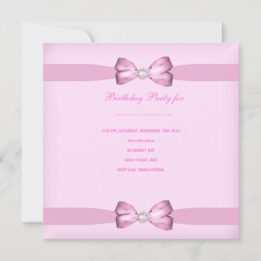 1e verjaardag van de meisjesroze witte poolwieg kaart (Achterkant)