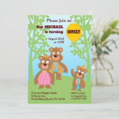 1e verjaardag van de opvoedingpartij honinghoning  kaart (Staand voorkant)