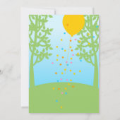 1e verjaardag van de opvoedingpartij honinghoning  kaart (Achterkant)