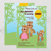 1e verjaardag van de opvoedingpartij honinghoning  kaart (Voorkant / Achterkant)