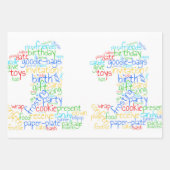 1e verjaardag van de opvulling van papierbladen inpakpapier vel (Voorkant 2)