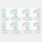 1e verjaardag van de opvulling van papierbladen inpakpapier vel (Voorkant)