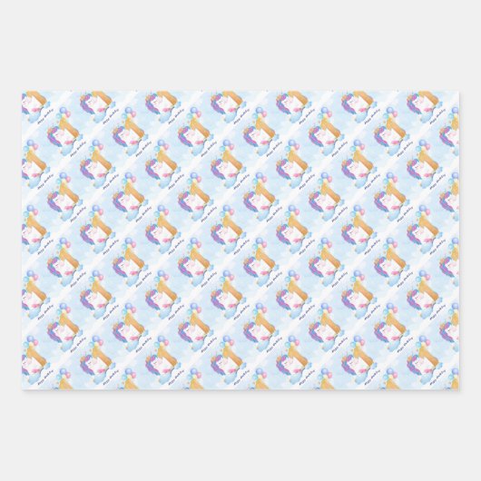 1e verjaardag van de opvulling van papierbladen inpakpapier vel