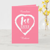 1e verjaardag van de papieren bruiloft kaart (Gele Bloem)