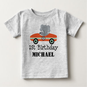 1e verjaardag van de Race Car Personalized T-shirt