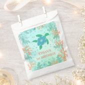 1e verjaardag van de schildpad onder de Zee partij Bedankzakje (Geknipt)