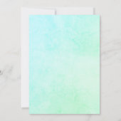 1e verjaardag van de schildpad onder de Zee partij Kaart (Achterkant)