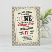 1e verjaardag van de  Ticket van de Sport Baseball Kaart (Staand voorkant)