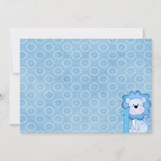 1e verjaardag van de uitnodiging van de Lion Party (Achterkant)