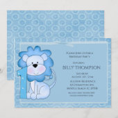 1e verjaardag van de uitnodiging van de Lion Party (Voorkant / Achterkant)