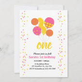 1e verjaardag van de Verjaardag van de Kleurrijke  Kaart (Voorkant)