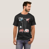 1e verjaardag van de vrachtwagen Ambulance politie T-shirt (Voorkant volledig)