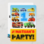1e verjaardag van de vrachtwagenpartij kaart (Voorkant / Achterkant)