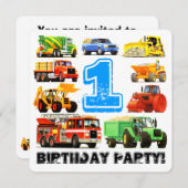 1e verjaardag van de vrachtwagenpartij kaart (Voorkant / Achterkant)