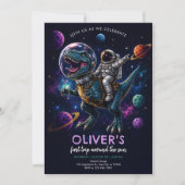1e verjaardag van Dinosaur Astronaut Kaart (Voorkant)