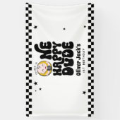 1e verjaardag van één blij ventje spandoek (Verticaal)