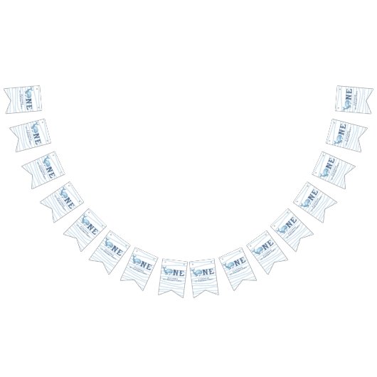 1e verjaardag van een walvis onder het Zee Vlaggetjes (Alle)