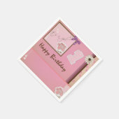 1e verjaardag van het kleine meisjespapier Napkin Servet (Hoek)