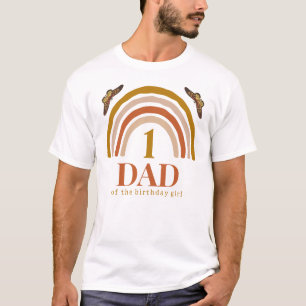 1e verjaardag van het meisje aangepaste vader t-shirt