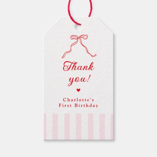 1e verjaardag van kleine schat cadeaulabel (Voorkant)