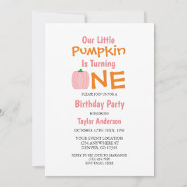 1e verjaardag van Little Pumpkin Kaart