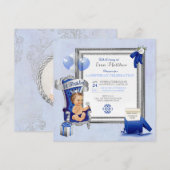 1e verjaardag van prins-jongen koninklijk blauw fo kaart (Voorkant / Achterkant)