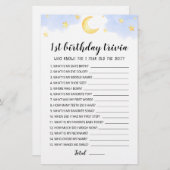 1e verjaardag van Trivia editable game (Voorkant / Achterkant)