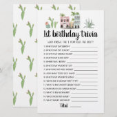 1e verjaardag van Trivia editable game (Voorkant / Achterkant)