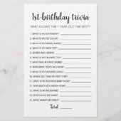 1e verjaardag van Trivia editable game (Voorkant)