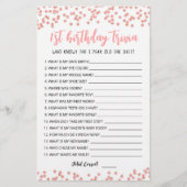 1e verjaardag van Trivia editable game (Voorkant)