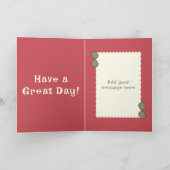 1e verjaardag vandaag 1 voeg fotonaam rood groen t kaart (Binnen)