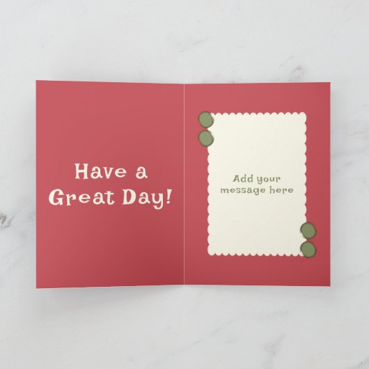 1e verjaardag vandaag 1 voeg fotonaam rood groen t kaart (Binnen)