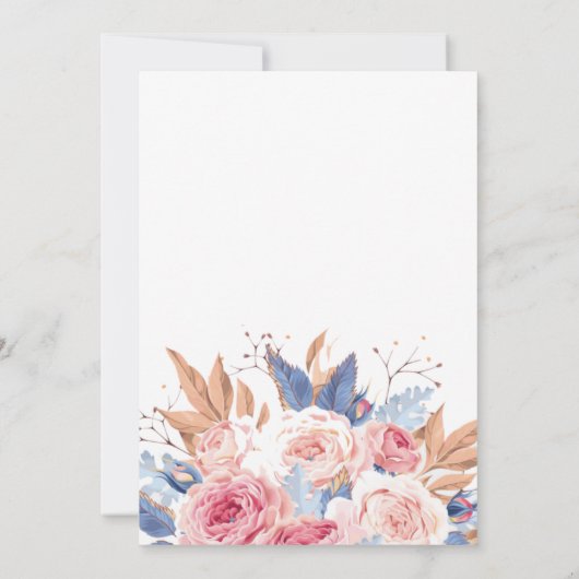 1e verjaardag Waterverf botanische bloemen Kaart (Achterkant)