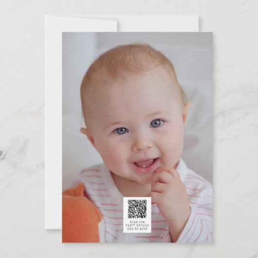 1e verjaardag Waterverf van de hemel Kaart (Achterkant)