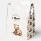 1e Verjaardag Wild Een beer modern elegant feest Bedankdoosjes (Geopend)