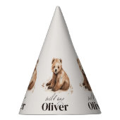 1e Verjaardag Wild Een beer modern elegant feest Feesthoedjes (Rechts)