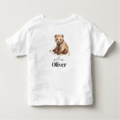 1e Verjaardag Wild Een beer modern elegant feest Kinder Shirts (Achterkant)