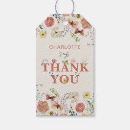 1e verjaardag Wild & Onederful Terracotta Bedankt Cadeaulabel