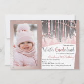 1e verjaardag Winter Onederland Foto Kaart (Voorkant)