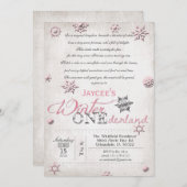 1e Verjaardag Winter Onederland Uitnodiging (Voorkant / Achterkant)