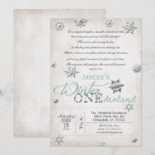 1e Verjaardag Winter Onederland Uitnodiging (Voorkant / Achterkant)