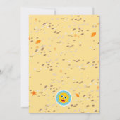 1e verjaardag zandkasteel en strand leuk feest kaart (Achterkant)