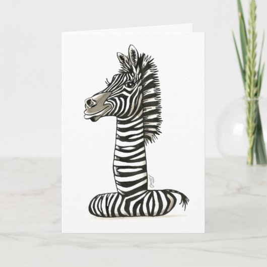 1e verjaardag Zebra! Kaart (Voorkant)