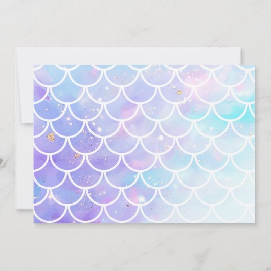 1e verjaardag Zeemeermin Foto Verjaardag Kaart (Achterkant)