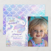 1e verjaardag Zeemeermin Foto Verjaardag Kaart (Voorkant / Achterkant)